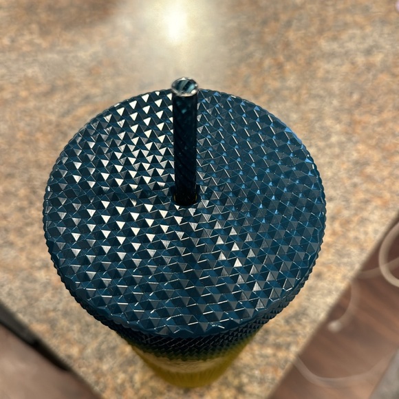 Starbucks 24oz 2023 Fall Neon Yellow Gradient Blue Siren Tumbler NEW! - Picture 4 of 8